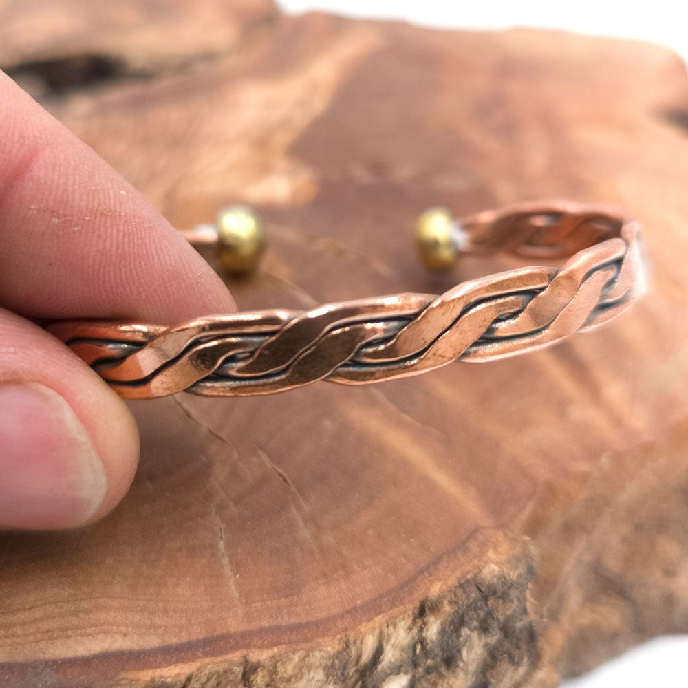 Pulsera Brazalete de Cobre y latón Curativo Preventivo Artritis Modelo 33