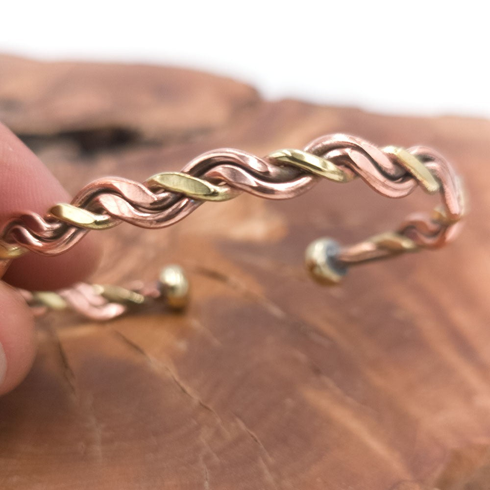 Pulsera Brazalete de Cobre y latón Curativo Preventivo Artritis Modelo 36