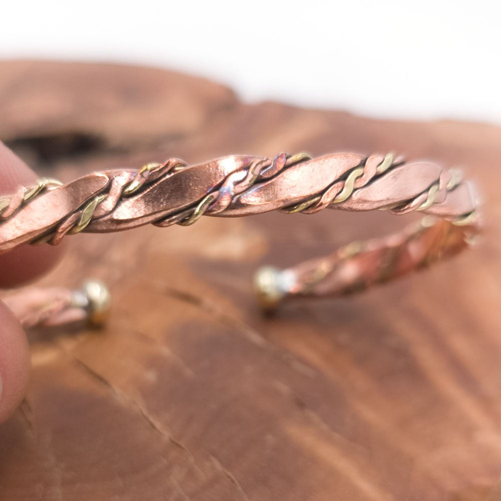 Pulsera Brazalete de Cobre y latón Curativo Preventivo Artritis Modelo 37