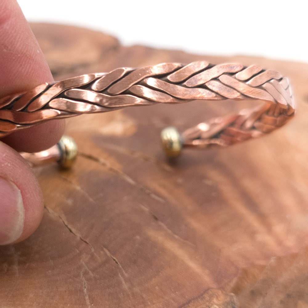 Pulsera Brazalete Unisex de Cobre y latón Curativo Preventivo Artritis Modelo 38