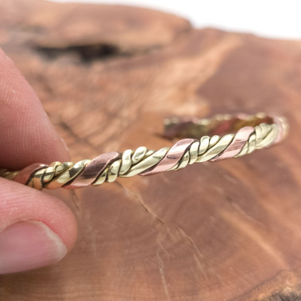 Pulsera Brazalete Unisex de Cobre y latón Curativo Preventivo Artritis Modelo 46