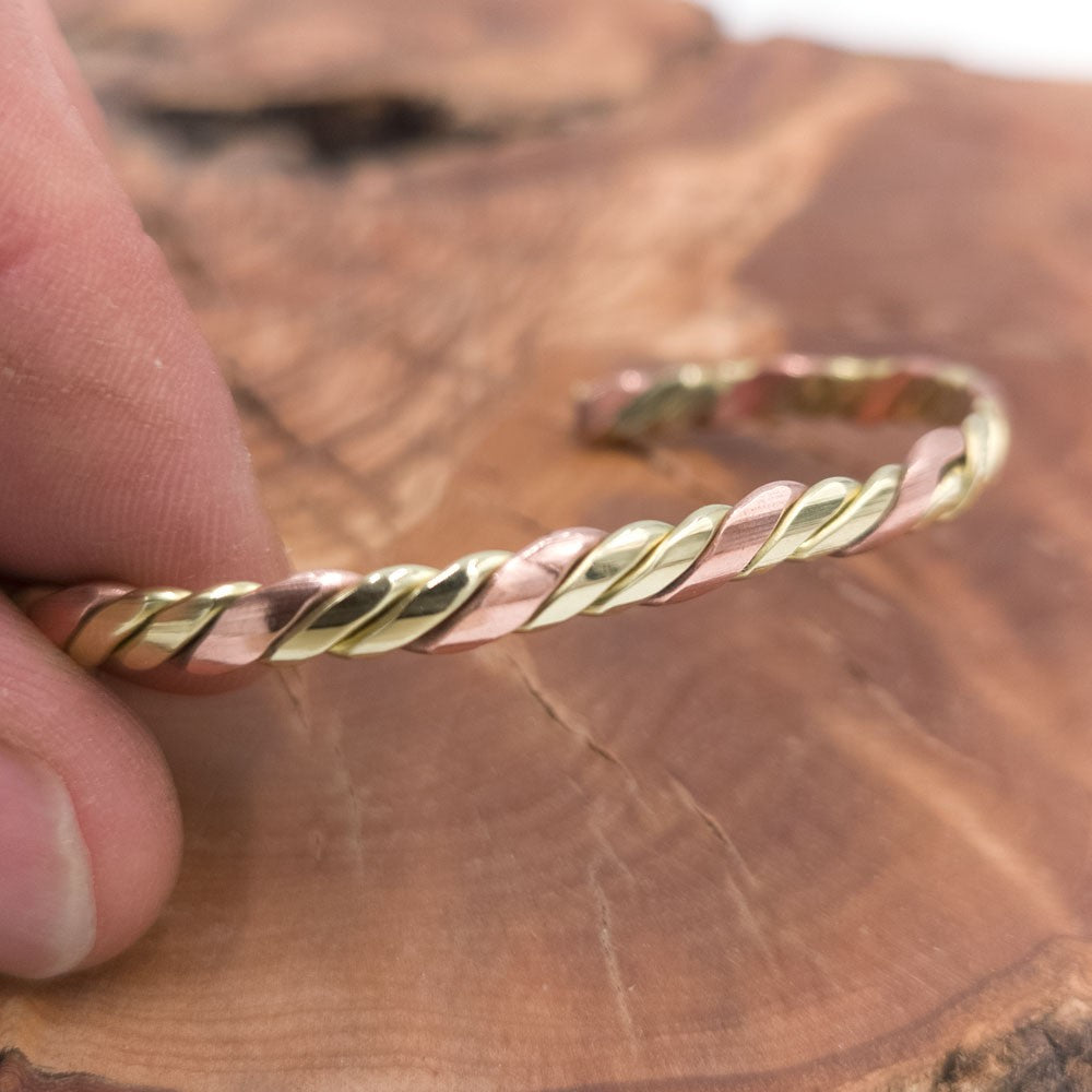Pulsera Brazalete Unisex de Cobre y latón Curativo Preventivo Artritis Modelo 48