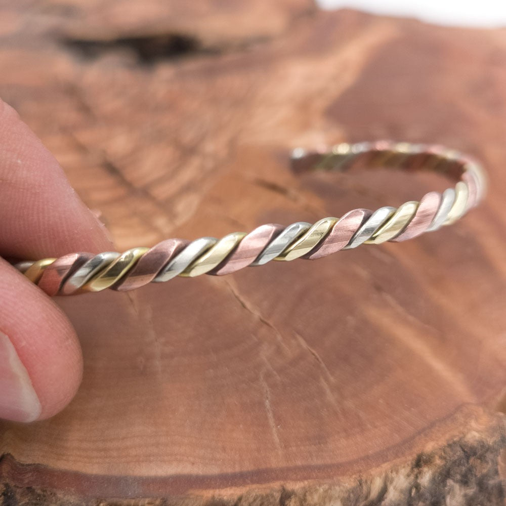 Pulsera Brazalete Unisex de Cobre y latón Curativo Preventivo Artritis Modelo 49