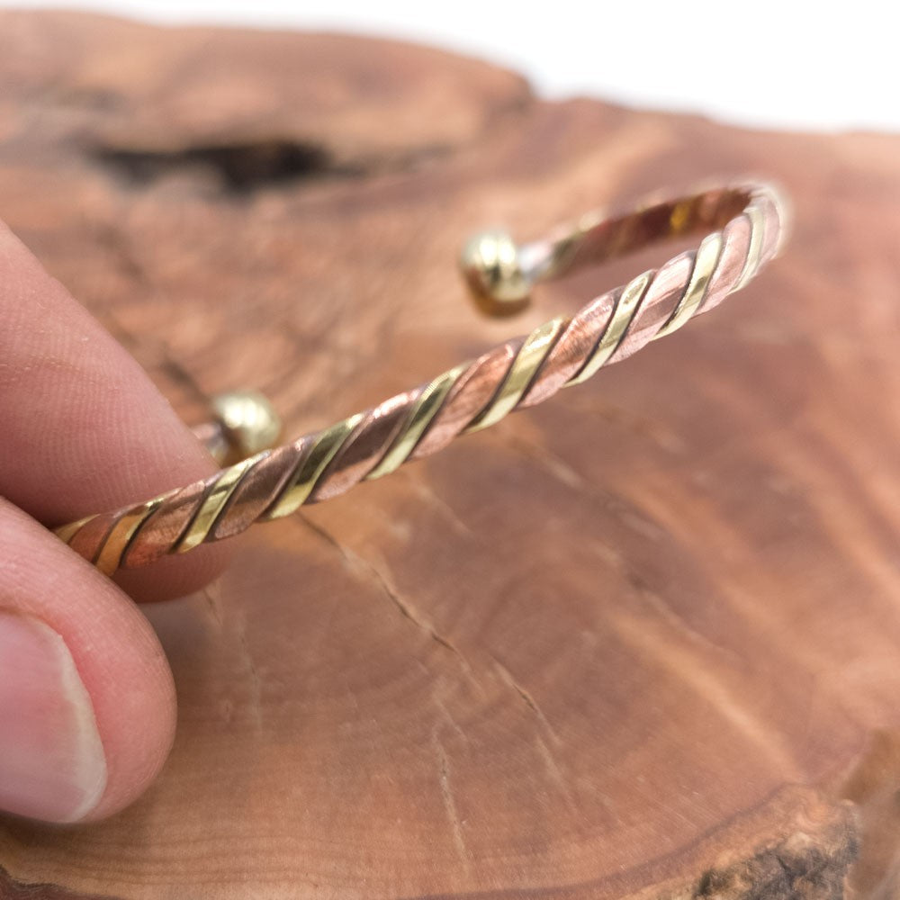 Pulsera Brazalete Unisex de Cobre y latón Curativo Preventivo Artritis Modelo 50
