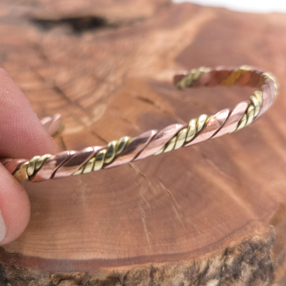 Pulsera Brazalete Unisex de Cobre y latón Curativo Preventivo Artritis Modelo 51