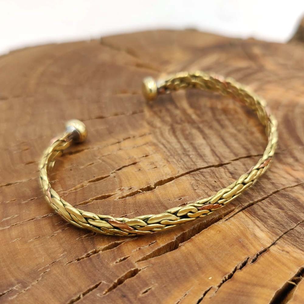 Pulsera Brazalete Unisex de Cobre y latón Curativo Preventivo Artritis Modelo 59