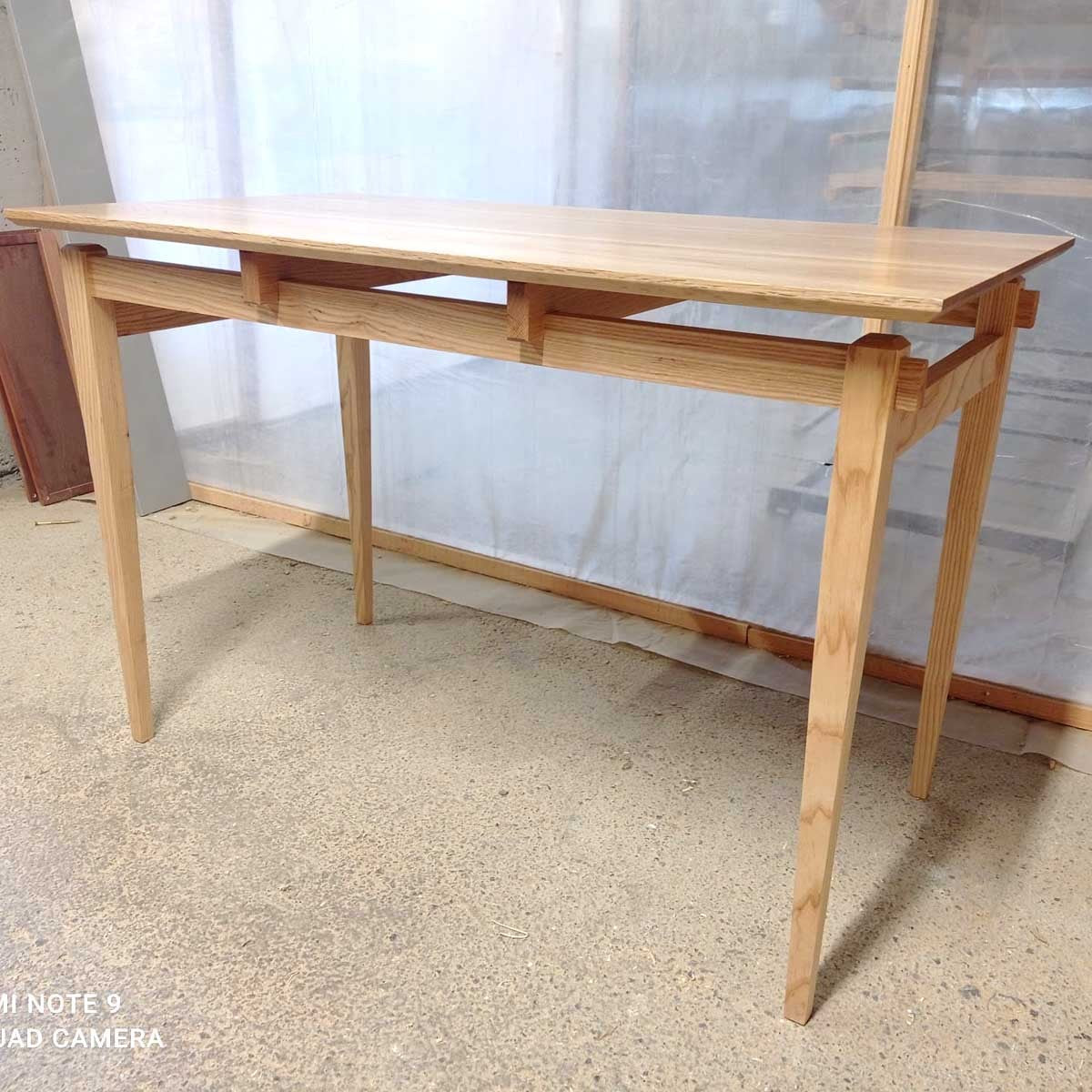 Mesa Madera Roble Estilo Japonesa Tablero Flotante 110×61x73,5cm