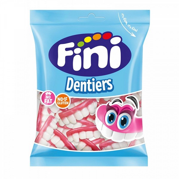Dentadura Lisa Golosinas Halal - Sin Gluten y 0% Grasa - Fini - 90 gr