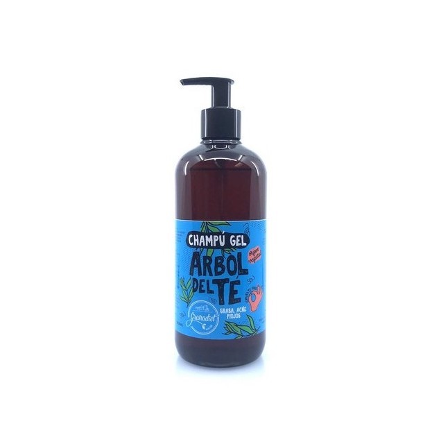 Champú Gel Arbol del Té Grasa Acne Piojos Vegano Granadiet 500ml