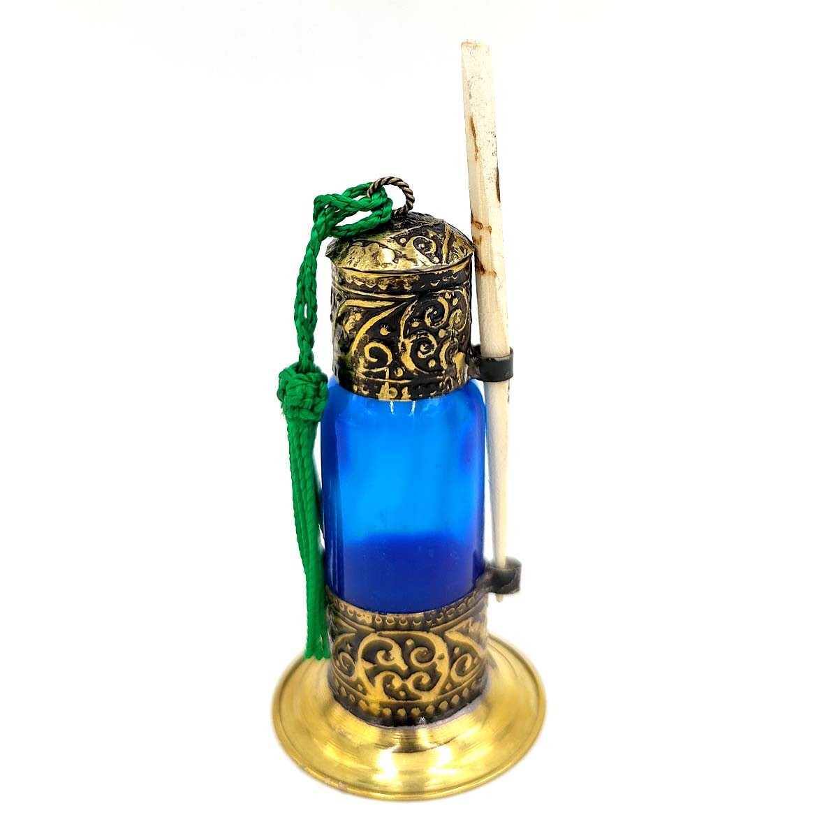 Recipiente aplicador y porta khol - kohl - Cristal y Alpalca Colirio - Palo de Madera (Kujul)