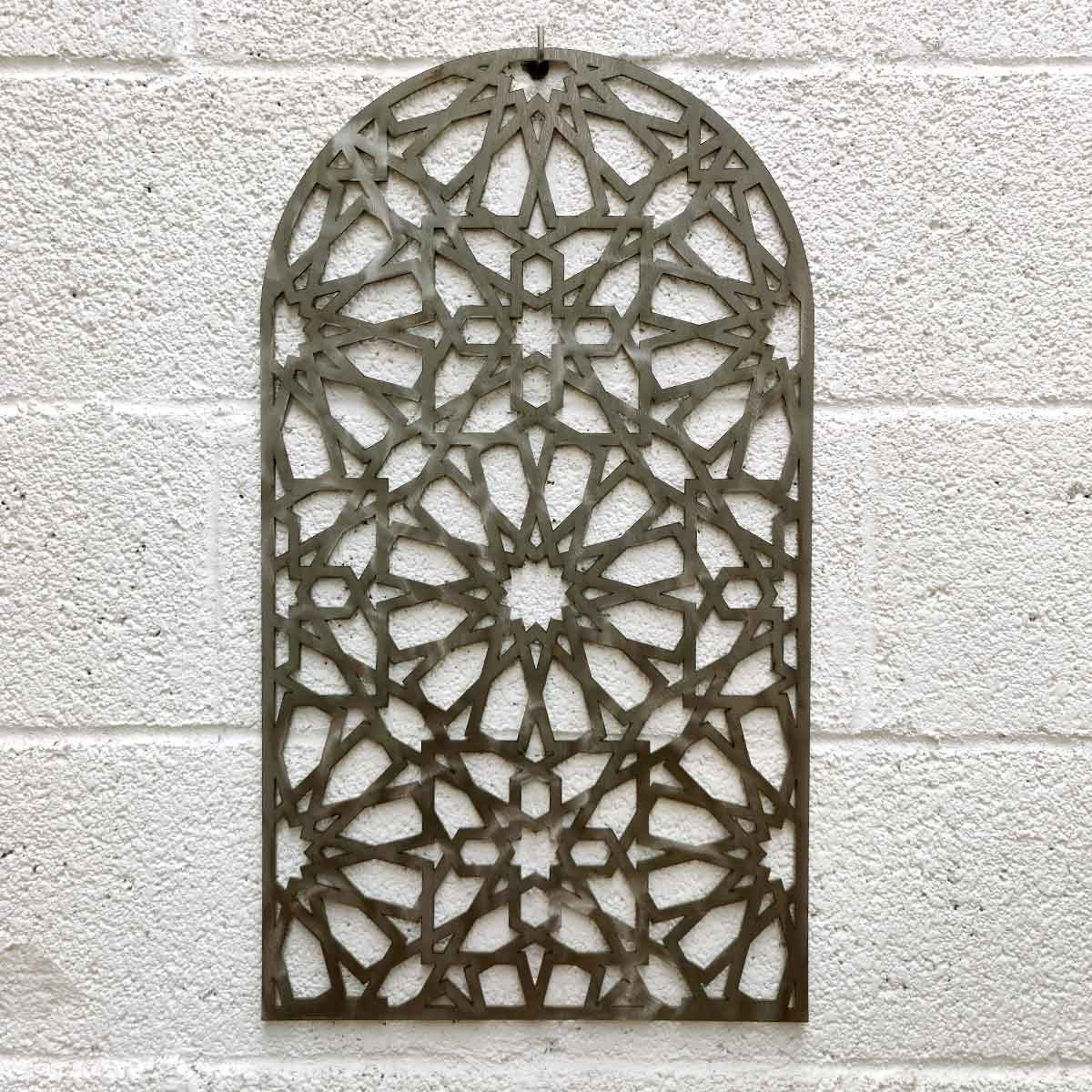 Ventana Árabe - Celosía Metal Árabe - 60 x 34 cm - Metal de 3 mm