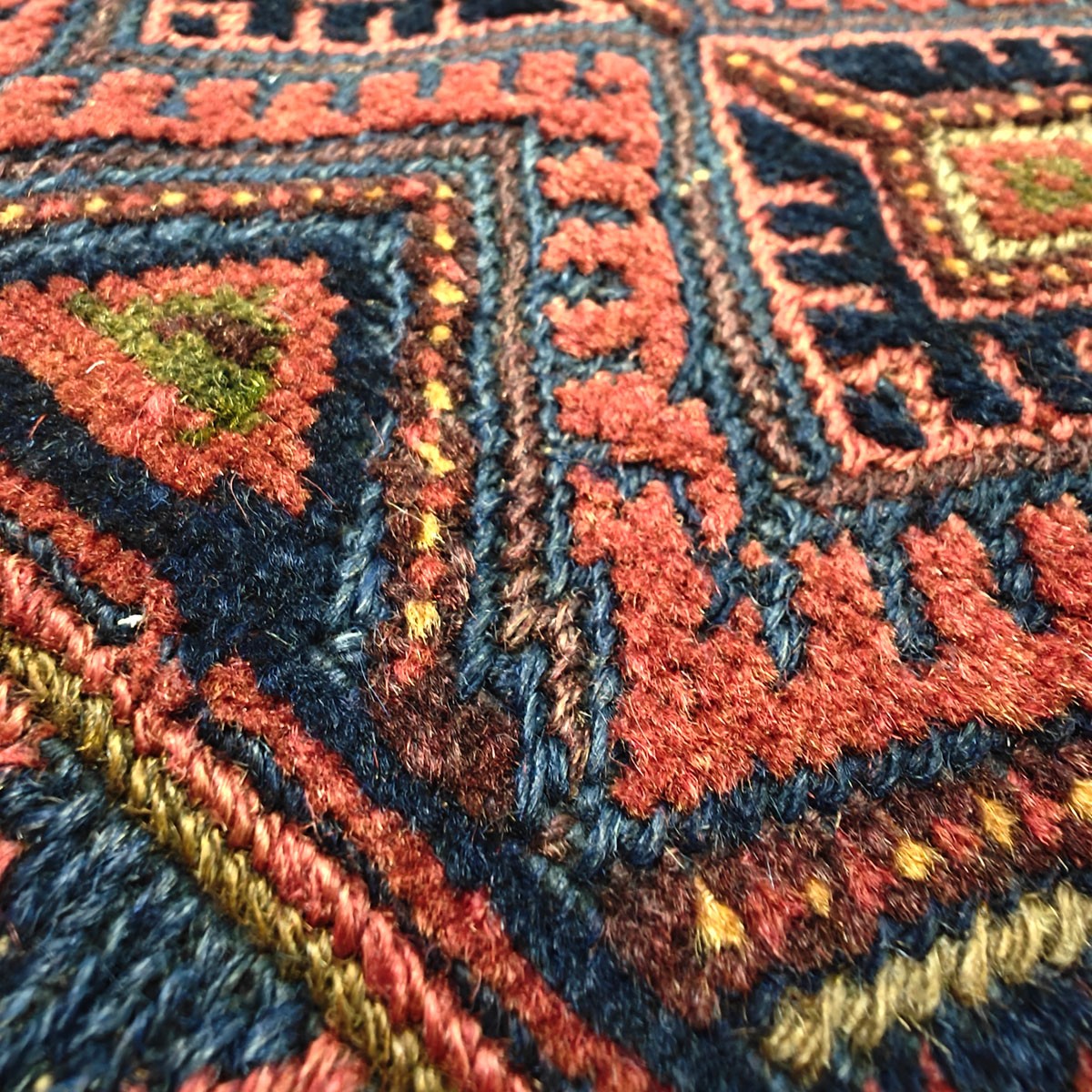 Alfombra Kilim Afgana Hirat - Diseño Geométrico - 198x144 cm