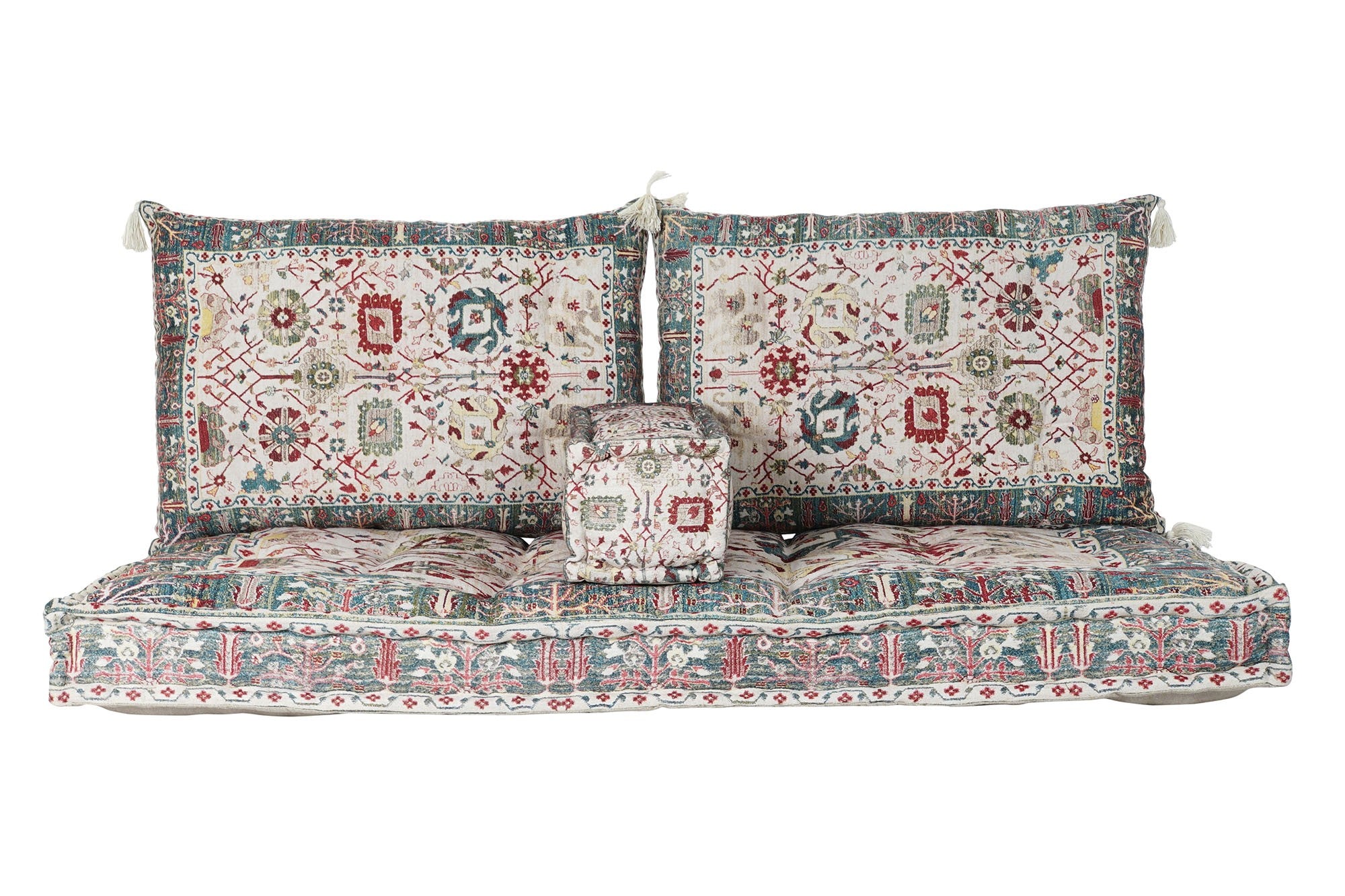 Sillón Set de 4 Piezas de Algodón Multicolor - 155x76x65 cm