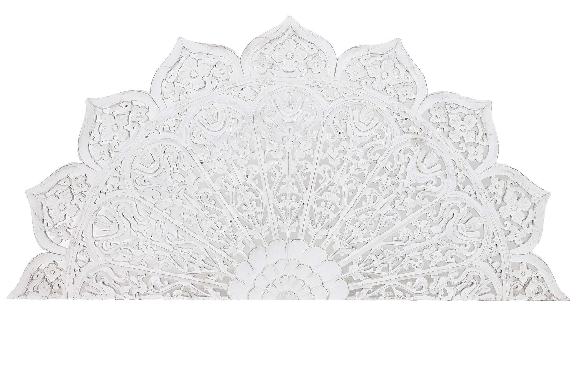 Cabecero de Cama Modelo Mandala - Madera de Mango y MDF Natural 182x2x90 cm