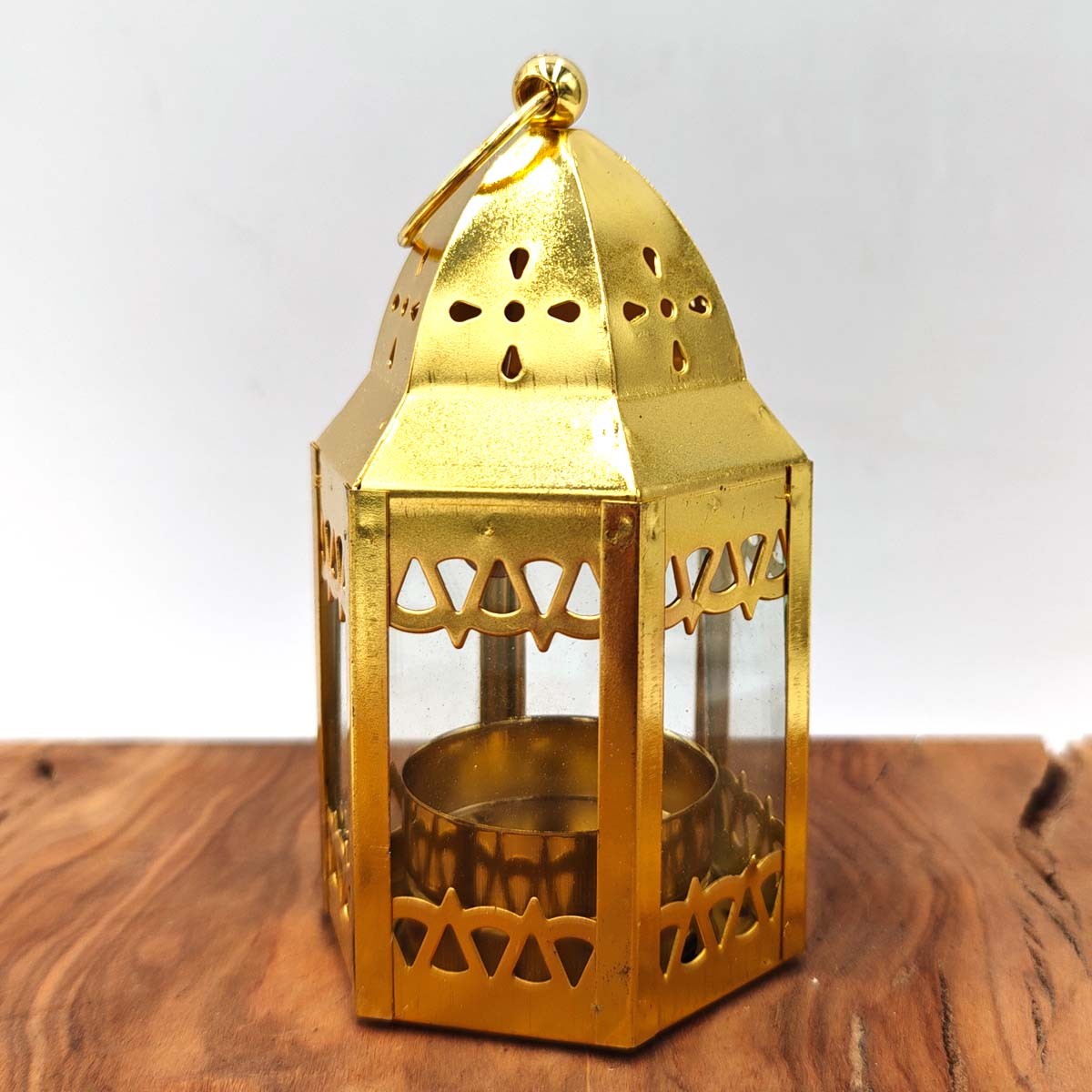Farolillo Árabe - Dorado - Vela - colores- 12 cm x 7 cm - Modelo 013