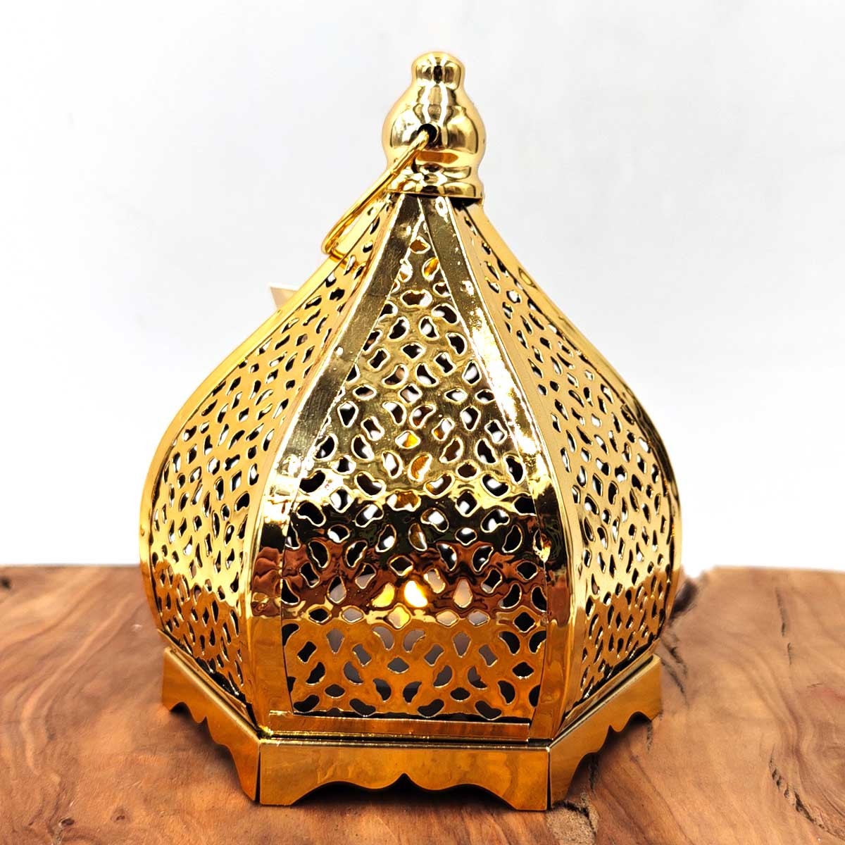 Farolillo Árabe Calado - Dorado - Modelo Kubba