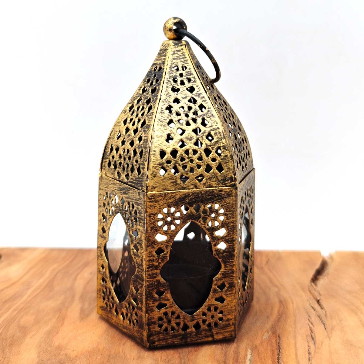 Farolillo Árabe Calado - Dorado - Modelo Kadiman
