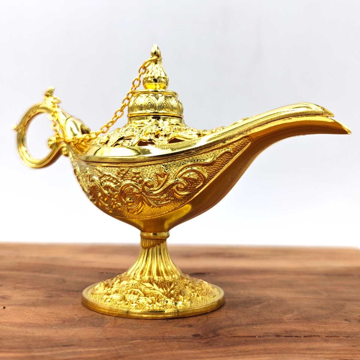 Lámpara Vintage Aladino Dorado - Metal Inoxidable - Modelo Farha 1 - 3 Tamaños