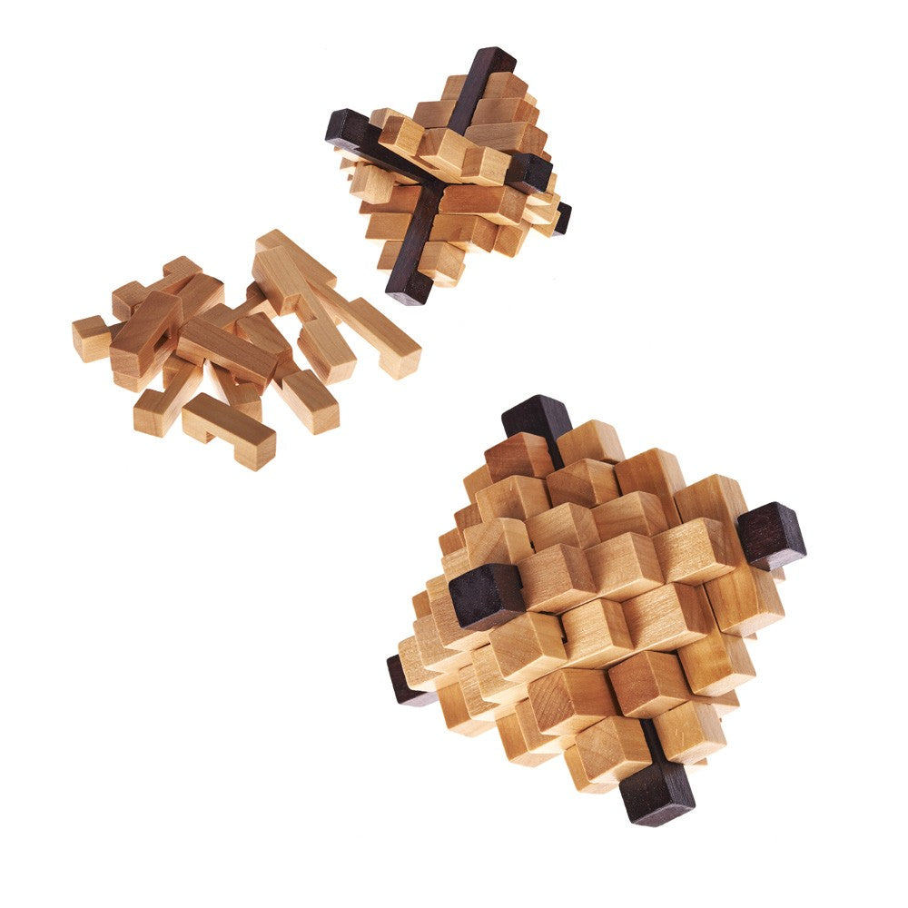 Puzzle Madera Piña - Ingenio - Rompecabezas - 10 cm