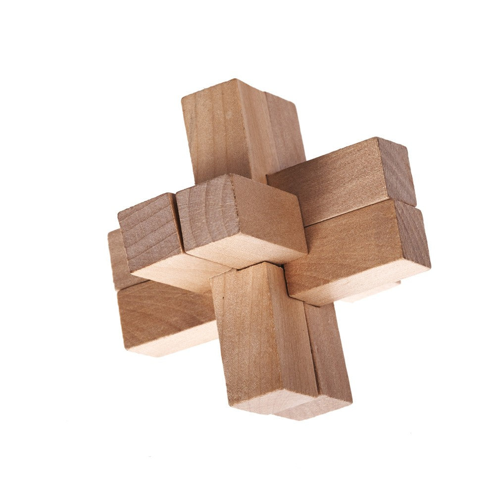Cruz Madera - Ingenio- Rompecabezas - Puzzle - 8 x 8 cm