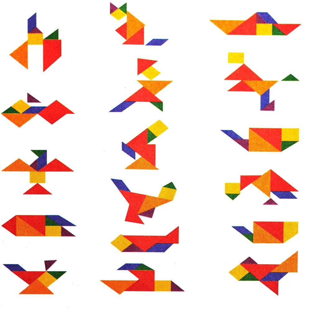 Tangram Oriental Cuadrado - Crear Figuras - Puzzle - Ingenio