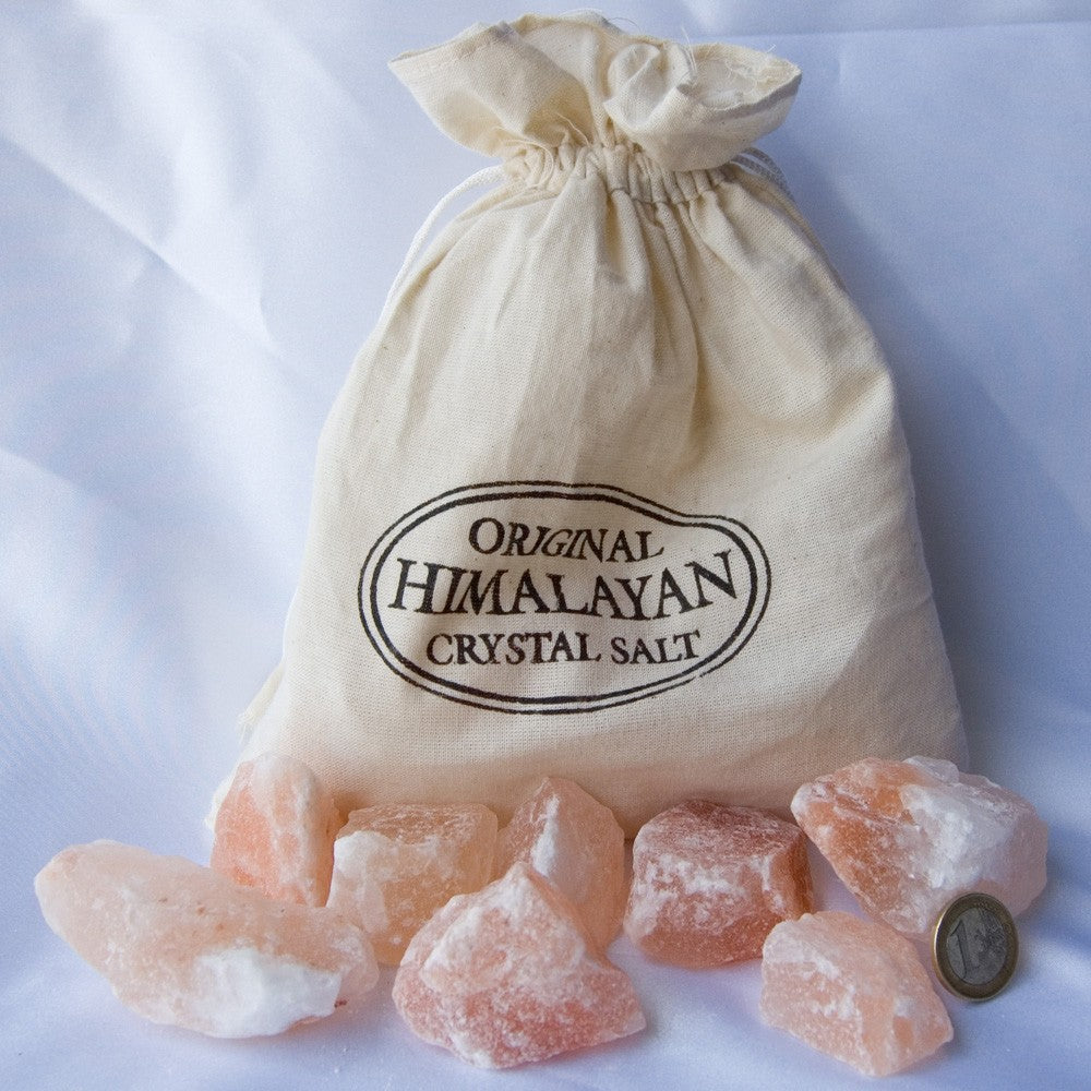 Sal del Himalaya - Trozos Grandes - 1 kg - Formato Bolsa Algodón