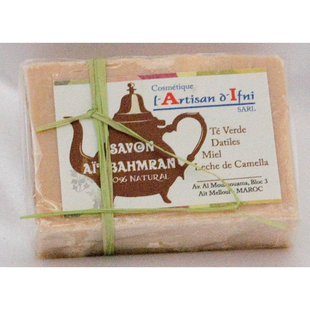 Jabón Natural Bahmran- Té Verde - Dátiles - Miel - Leche Camella