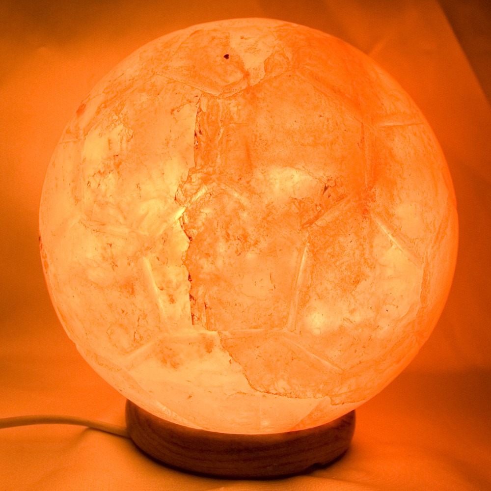 Lámpara Pelota Futbol de Sal Pulida - Natural - Himalaya