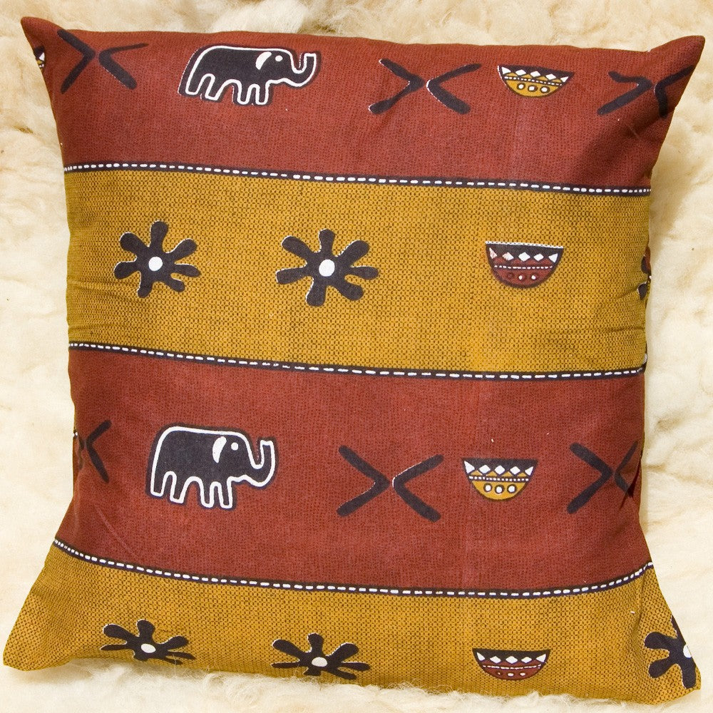 Cojín Africano Etnico- Tela 100% Algodón - Diseño Calabazas