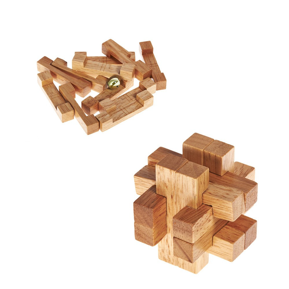 Cruz Madera Compleja - Ingenio- Rompecabezas - Puzzle - 8 x 8 cm