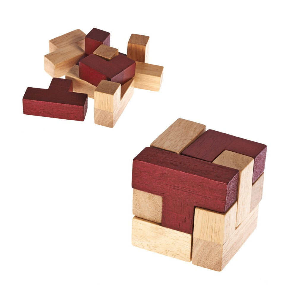 Juego Puzzle Cubo Rojo - Colores - Rompecabezas - 7x7 cm