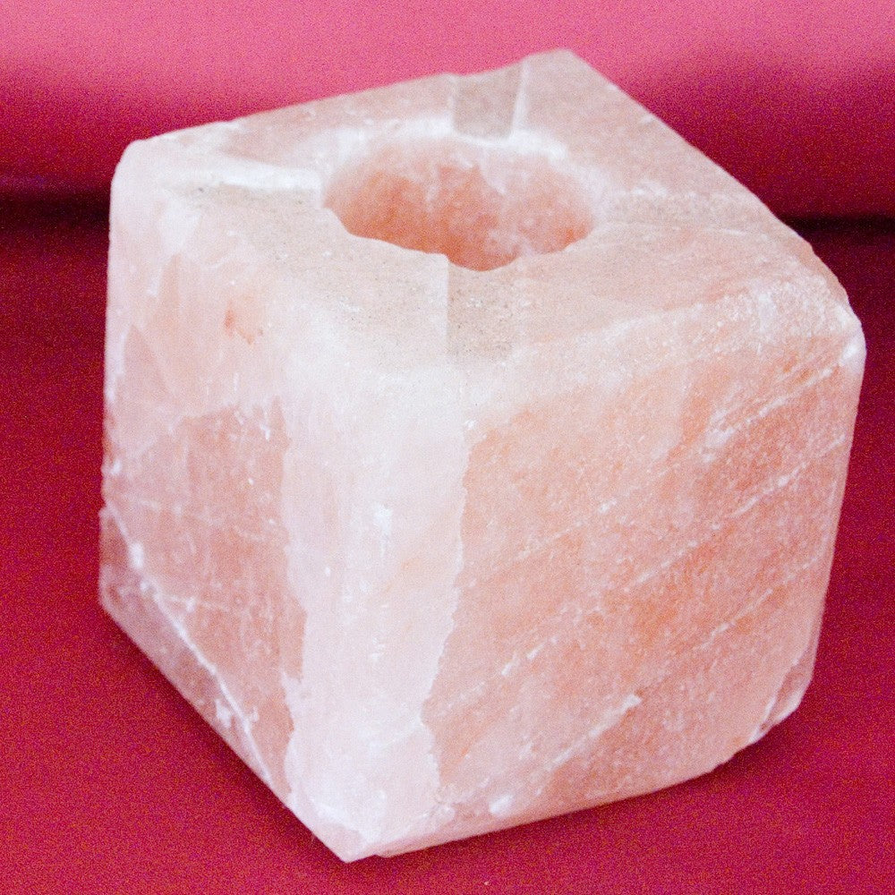 Cenicero Cubo - Sal del Himalaya - Mineral Natural 9 x 9 cm