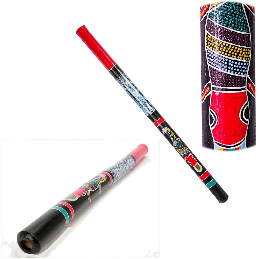 Didgeridoo Madera - Motivos Etnicos - Pintado a Mano - 1m