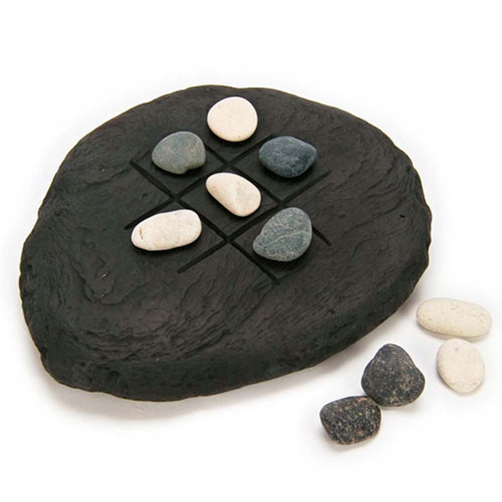 Tres en Raya Rústico - Piedras Naturales - 18 x 14 cm