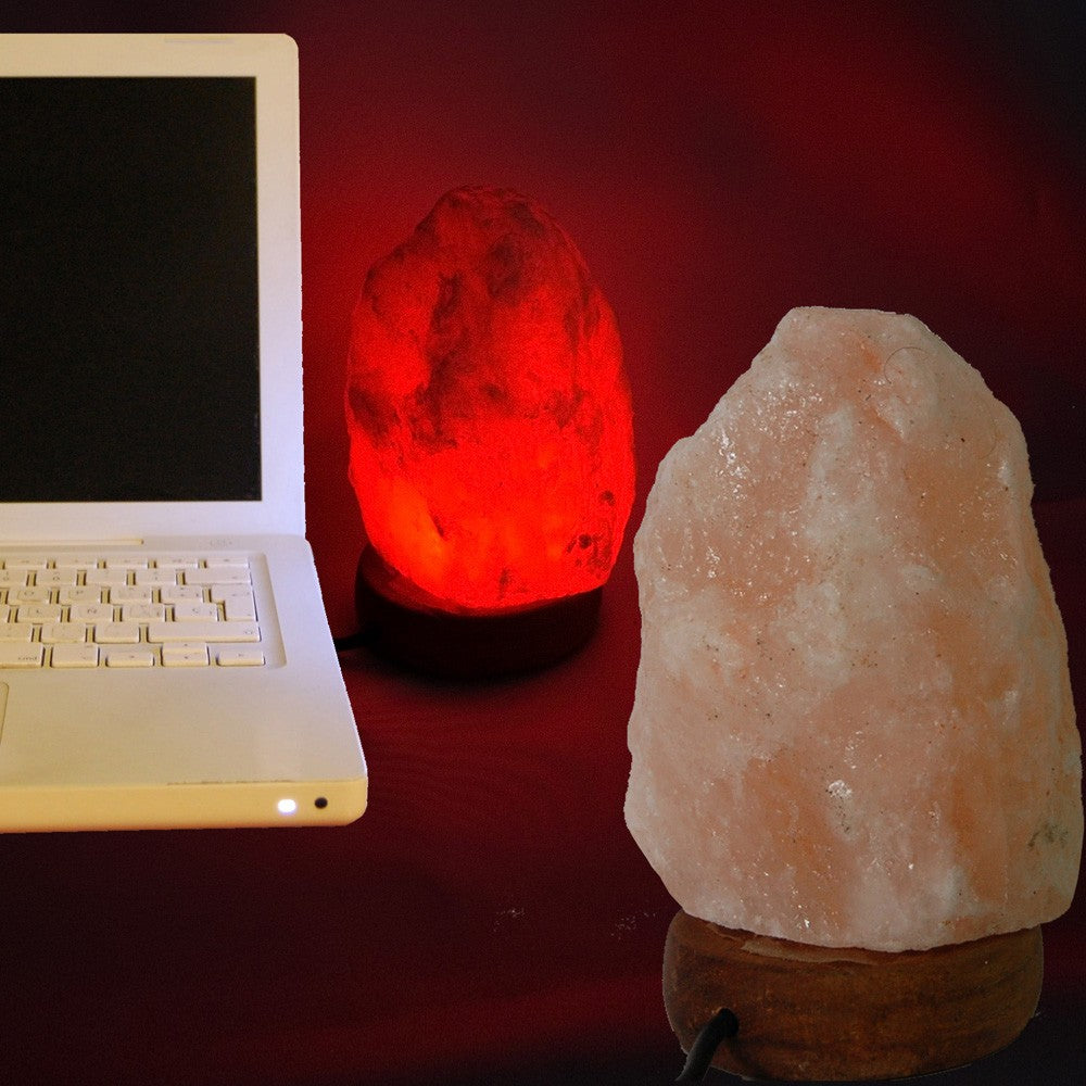 Mini Lámpara USB Sal Natural del Himalaya - Color Naranja