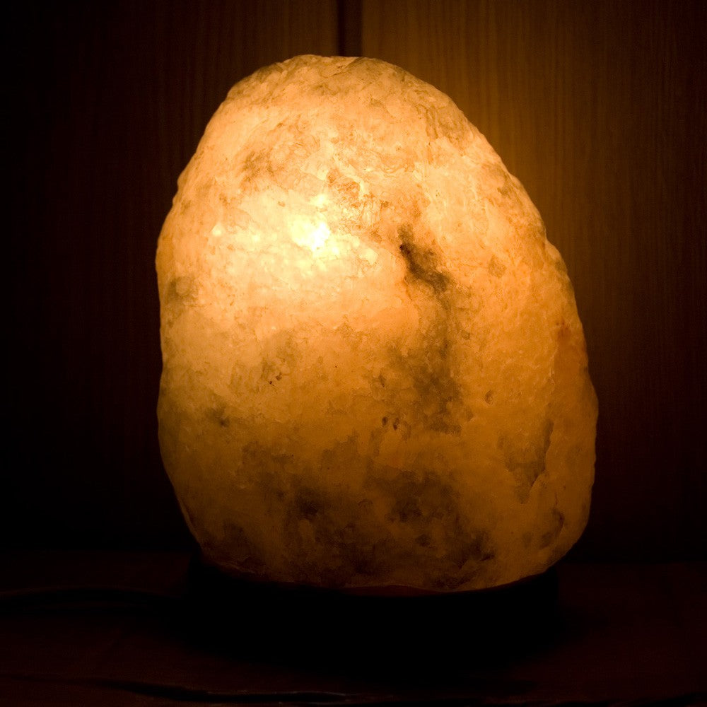 Lámpara de Sal Natural del Himalaya - Color blanco- 2-3kg