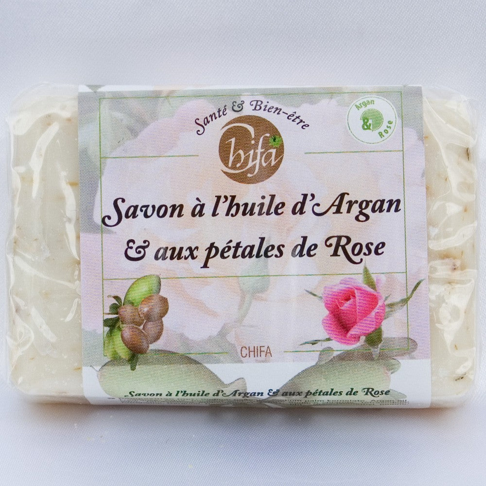 Jabón Natural - Aceite de Argán y Pétalos de Rosa- 100gr - Chifa