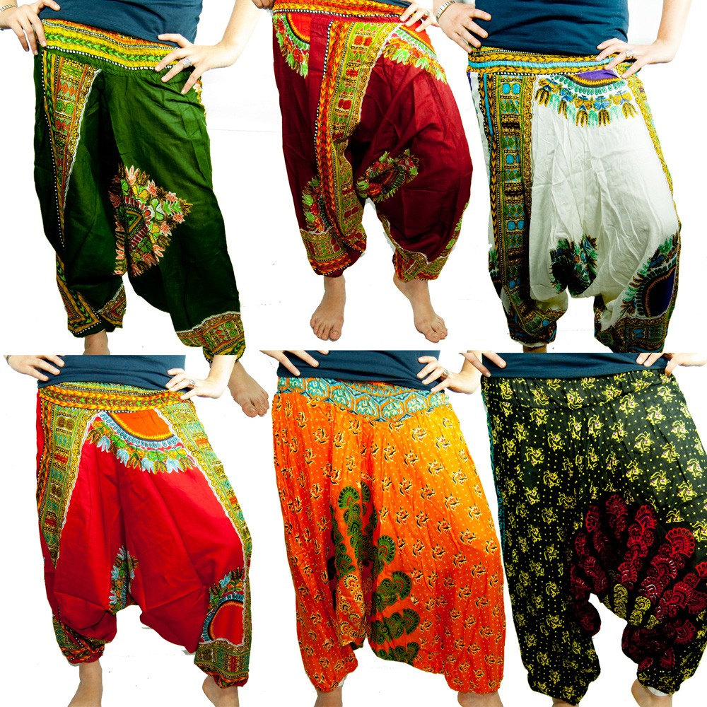 Pantalón Bombacho - Algodón Estampado - Talla Unica - Colores