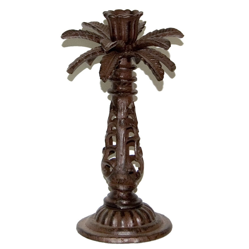 Portavelas Palmera - Fundición Hierro - Calado