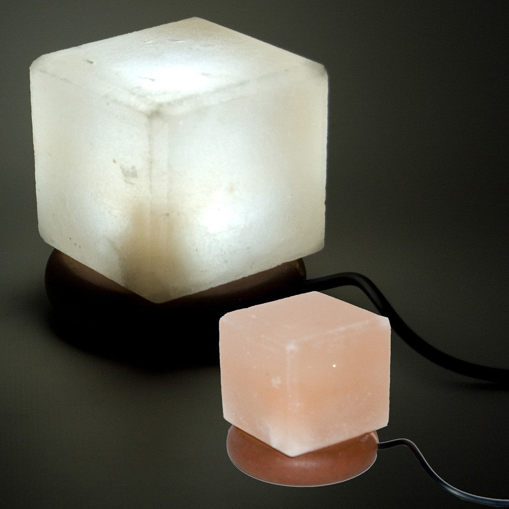 Mini Lámpara USB Sal Cubo del Himalaya - Color Naranja