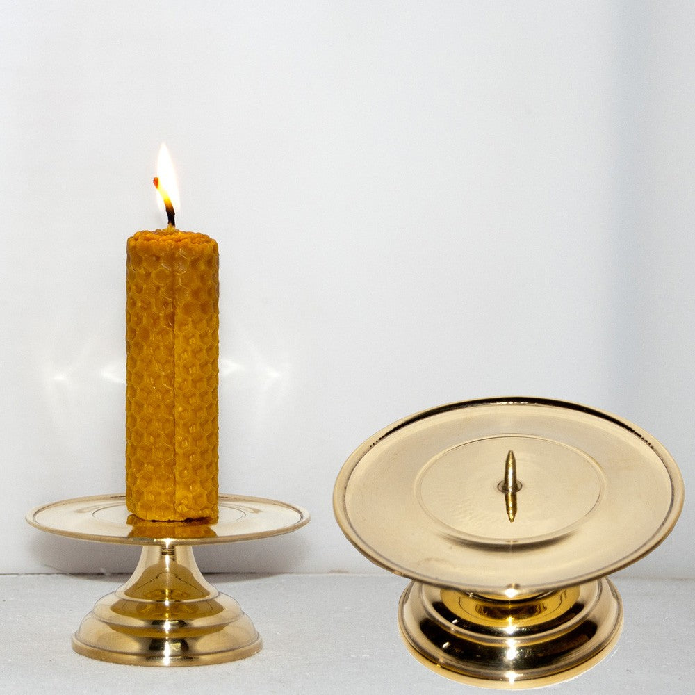 Portavelón Bronce  - Pincho - Artesanal Español - 9 x 5 cm