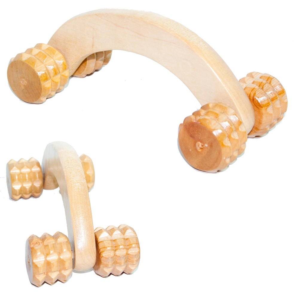 Masajeador Arco Ruedas - Madera - 16 x 7 cm