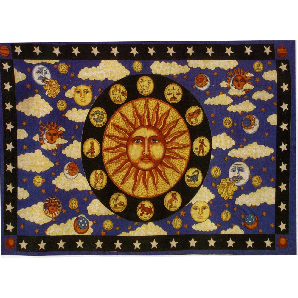 Tela Algodon India-Sol Zodiaco -135 x 210 cm