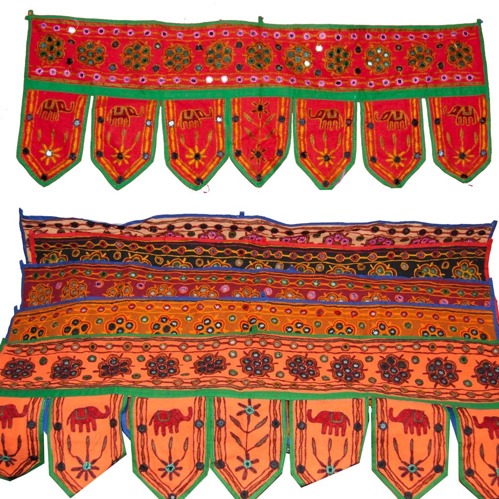Tapete Decoración Flecos - Artesanal - 95 x 35 cm-Varios Colores