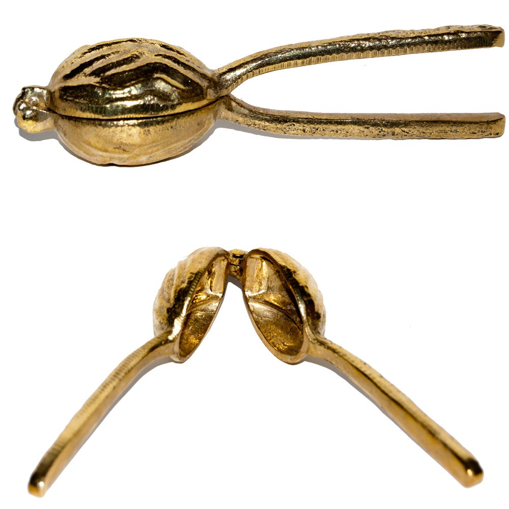 Cascanueces Bronce Grabado - Fundición - Artesanal Español-15 cm