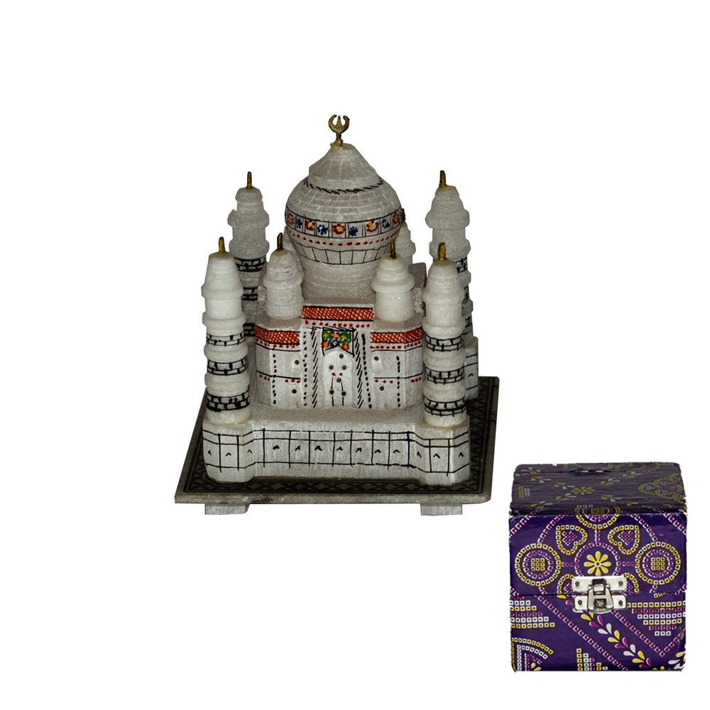 Miniatura Mezquita Taj Mahal - Realizado en Marmol - 11 cm