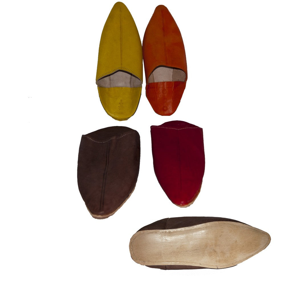 Babucha Piel Punta - Suela Semidura - Varios Colores - 38-46