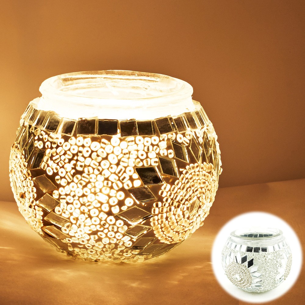 Portavelas Turco - Cristal Murano -Artesania Turca Tamaño 2