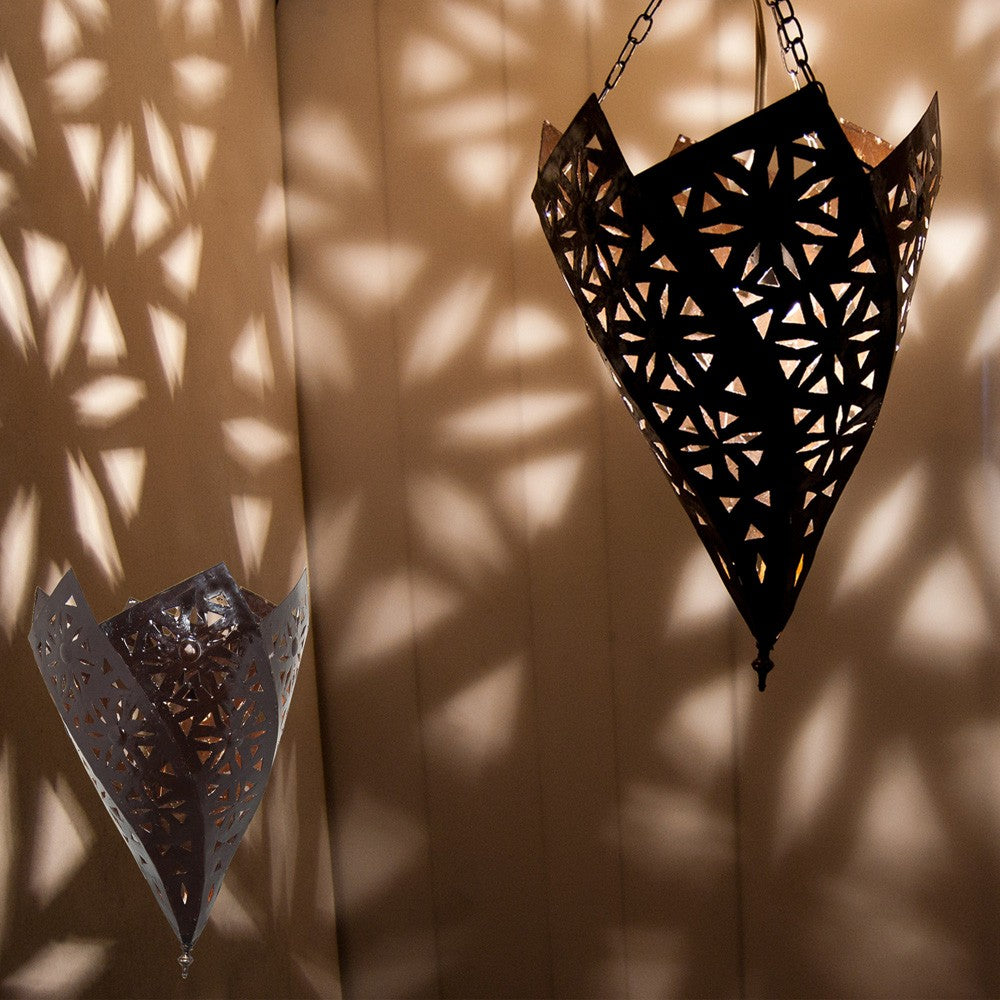 Plafón de Forja Calada - Diseño Celosía Arabe Espiral - 37 cm