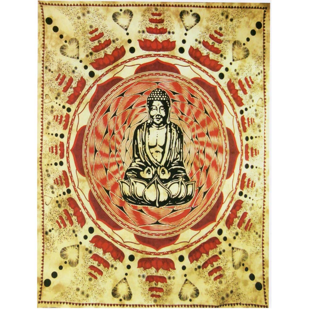Tela Algodon India- Budha Mosaico-Artesana-140 x 210 cm